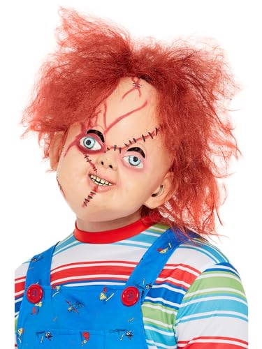 Smiffys Masque de Chucky en latex, Marron, Recouvre complète
