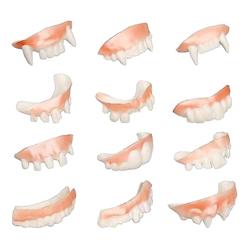 Fausses dents de vampire 12 Pièces de dents effrayantes et l
