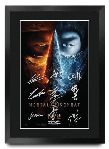 Mortal Kombat 2021 Poster Encadré Dédicacé A3 Cinéma Idée Ca
