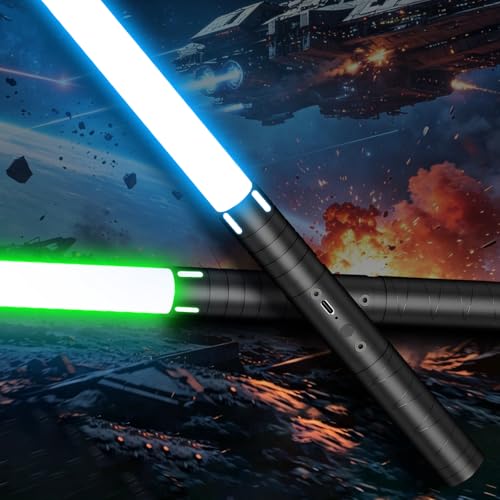 BWEISSTH Lot de 2 sabres laser 20 couleurs pour enfants - En