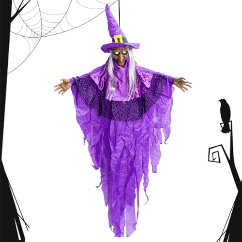 Décoration dhalloween Sorcière Ornements De Fête Volants Eff