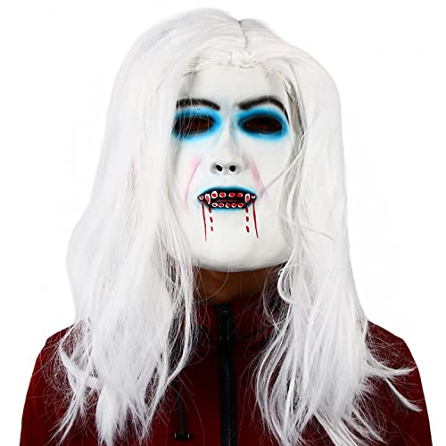 WLLLTY Masque dhorreur en latex pour Halloween - Masque dhor