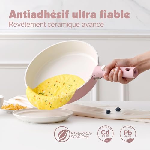SENSARTE Batterie de Cuisine 17 Pièces Tous Feux Compatible