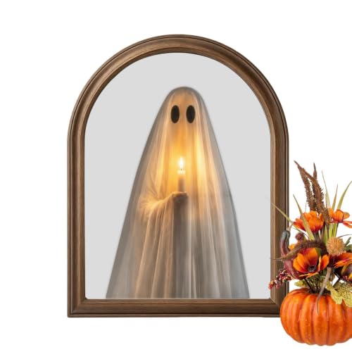 Jubepk Miroir Fantôme Halloween Décor Encadré pour Fête Effr