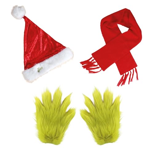 Chaks - Ensemble daccessoires pour costume du Grinch, costum