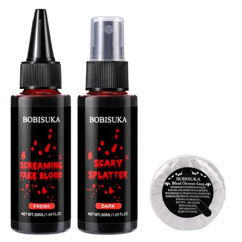 BOBISUKA Maquillage Halloween Faux Sang Kit (3 PCS): Savon N