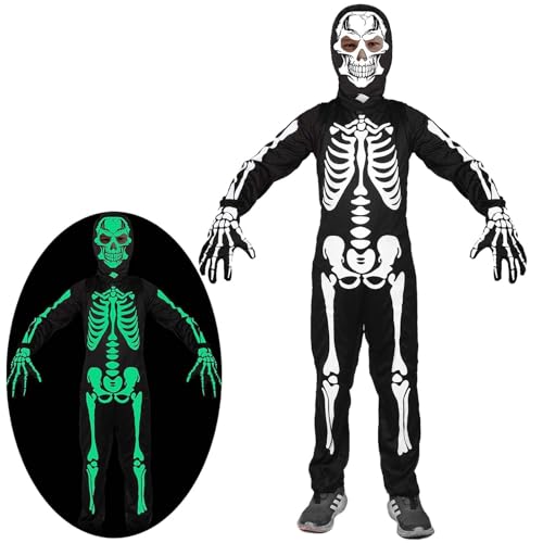 HaoVrisn Déguisement Halloween Enfant Costume Squelette Garç
