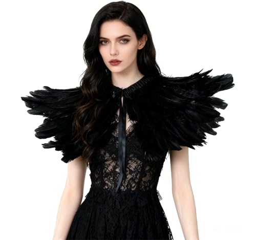 keland Hommes Gothique Cape Châle Épaulettes Bolero Étole Co