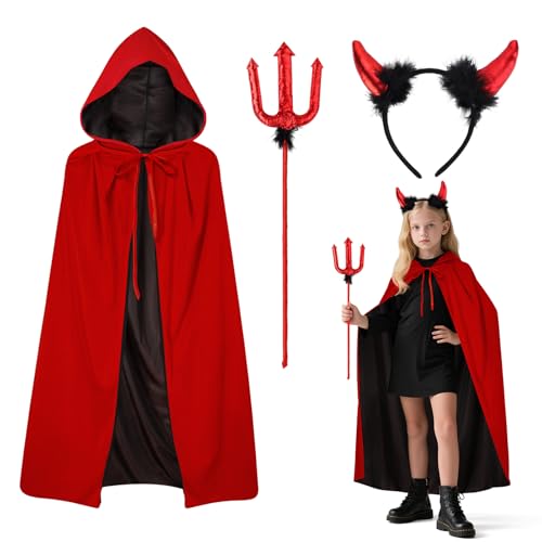 PAPU Deguisement Halloween Enfant Diable,Ensemble de Carnava
