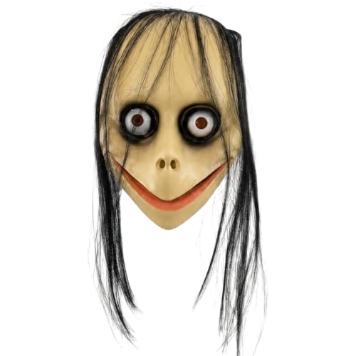 OKMIJN MOMO Masque dHorreur Effrayant Adulte, Halloween Late
