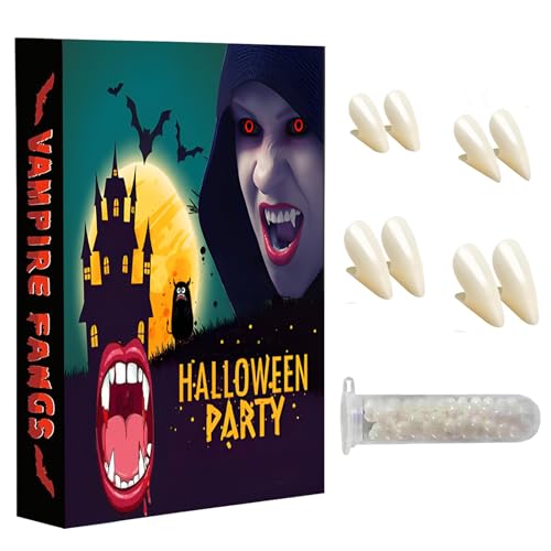 Canines de Dents de Vampire,5 Pièces Kit de Crocs de Vampire