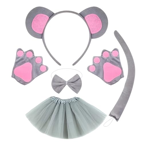 IOHJSA Ensemble de Costume de Souris 5 pièces, Ensemble Habi