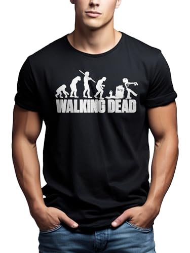 Makaya Walking Dead T-Shirt Homme Zombie Evolution Noir XXXL