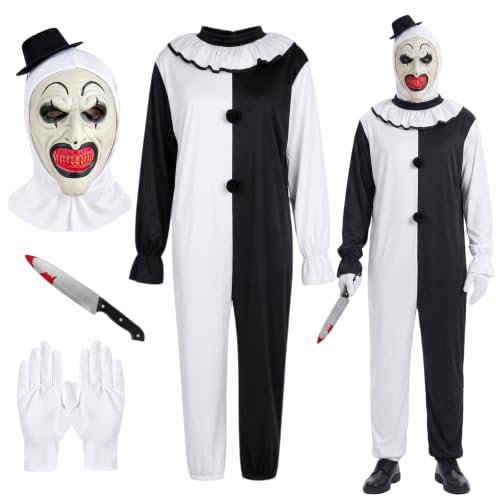 Foreverup Costume Clown Tueur, Art the Clown Homme,Halloween