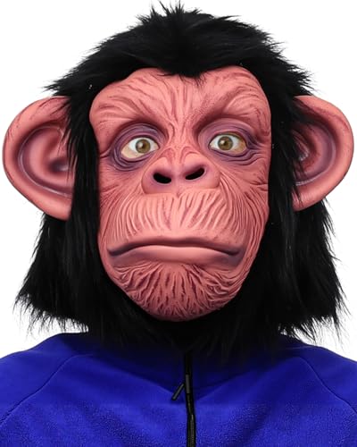 shayulajiao Masque de singe – Costume danimal amusant et réa