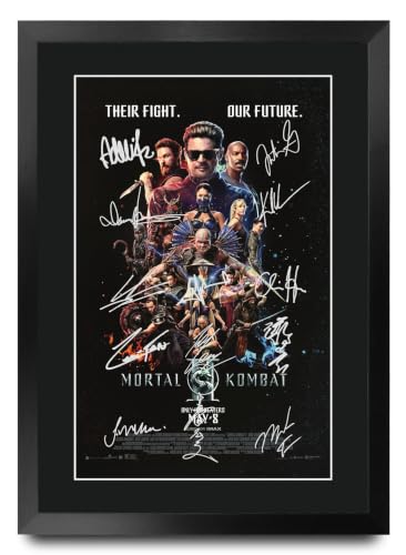 Mortal Kombat II 2026 Affiche de Film Dédicacée Encadrée A3