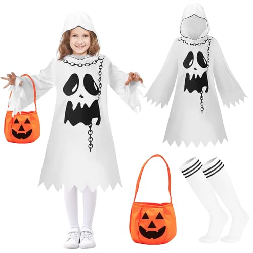 Giugio 120 cm Deguisement Fantome Enfant, blanc costume de c