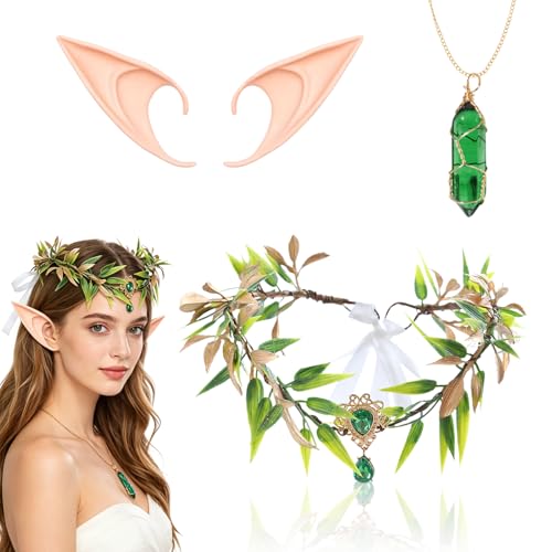 GYIOFAI 3 Pièces Fée DElfiques, Forest Fairy Costume Accesso
