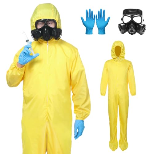 Joyesplay Costume dHalloween Breaking Bad jaune Hazmat pour 