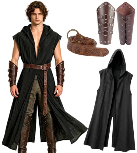 kasahara Costume Médiéval Homme Femme Tunique Sans Manches C