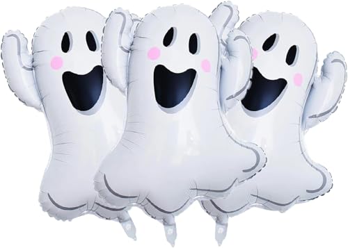 3 Pièces Ballon Fantôme Halloween - Aluminium Blanc pour Déc