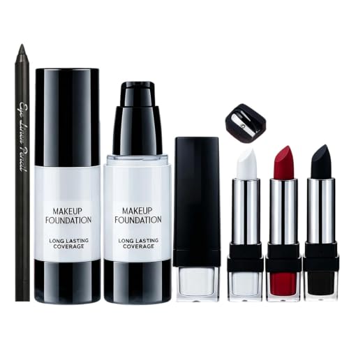 Kit de maquillage gothique Halloween 6 pièces - Fond de tein