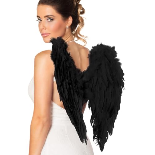 Aptafêtes - AC0049/NOIR - Ailes dange plumes - Taille 50 x 5