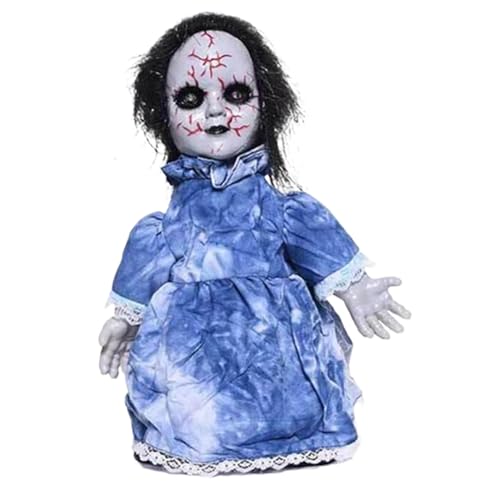 Décorations dHalloween poupée effrayante, accessoire yeux br