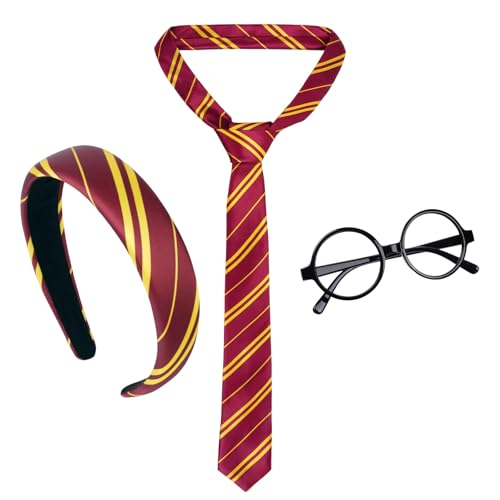 Aomig Cravate Ecusson Tissé, Accessoires Cosplay de Magicien