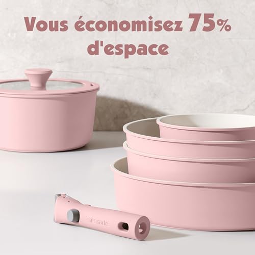 SENSARTE Batterie de Cuisine 17 Pièces Tous Feux Compatible 