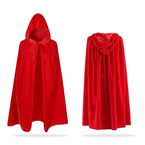 UILYNIU Cape à Capuchon Rouge Déguisement Adulte Costume Hal