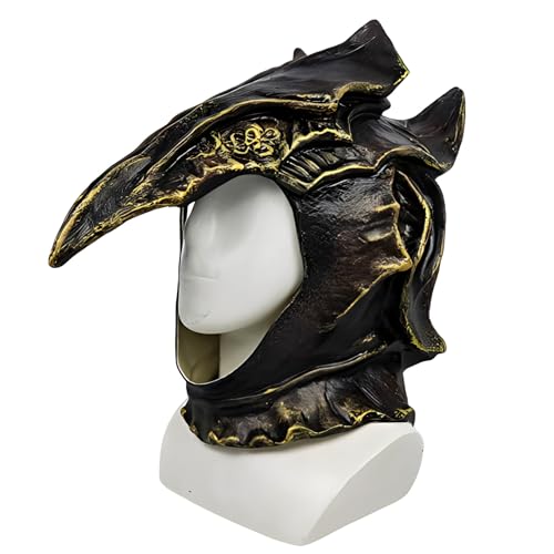 BUSAED Masque de Chevalier Noir et Or Style Messmer Eldens R
