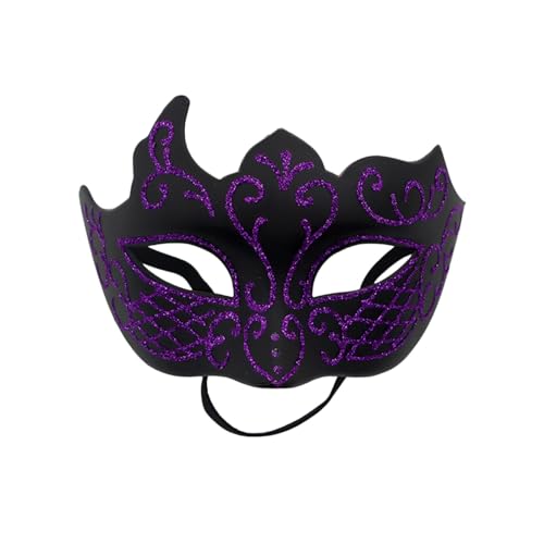 Masque Vénitien Violet Femme Élégant