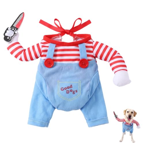 FIQLUL Déguisement Chien Halloween, Costume de Poupée Mortel
