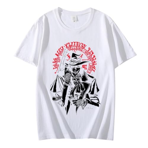 Zohviu T-Shirt Hellsing Imprimé Manches Courtes Femmes Homme