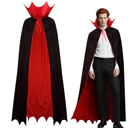 Cape vampire avec col montant gothique, costume médiéval de 
