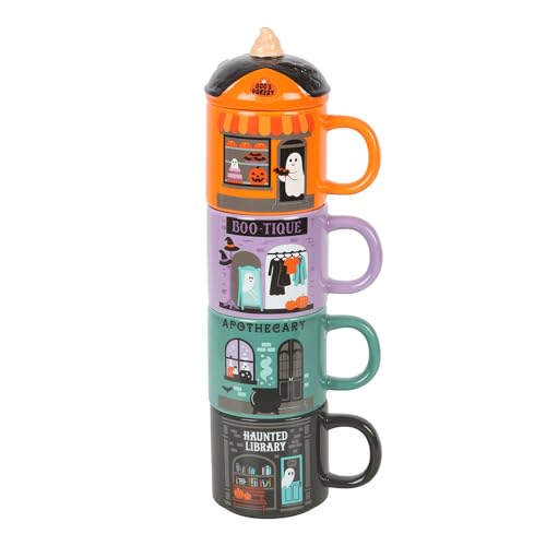 Something Different Wholesale Spooky Street Lot de 4 tasses