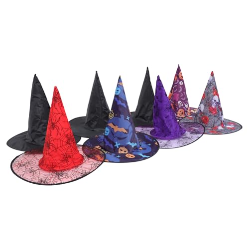 Healeved 8 Pièces Chapeau de Sorcière en Tissu Armature en F