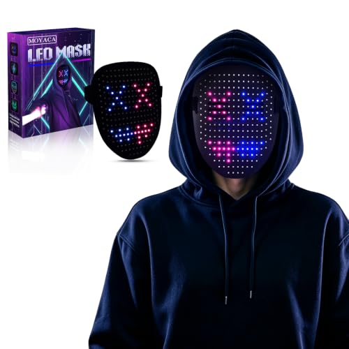 MOYACA Masque LED avec détection de geste, masque lumineux à