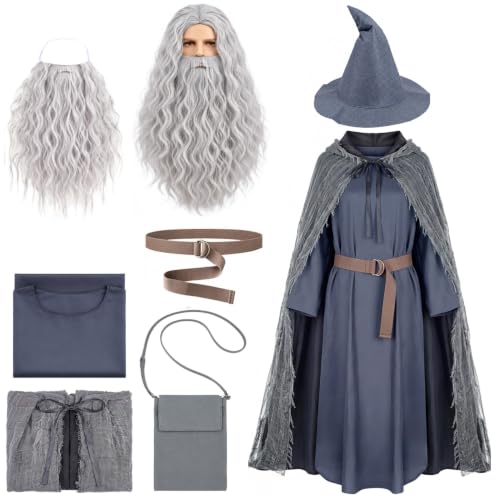 iZoeL Costume Sorciere Homme Deguisement Halloween Adulte Ch