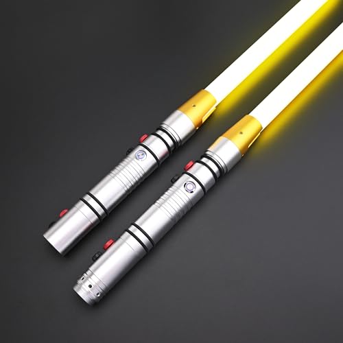 Lot de 2 sabres laser 2 en 1 - 12 couleurs RVB - Balais liss