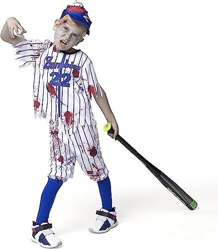 Spooktacular Creations Costume de zombie de baseball bleu po
