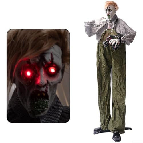Décoration de zombie animée dHalloween avec détecteur de mou
