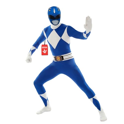 Morphsuits Costume Power Ranger bleu pour homme, costume Pow