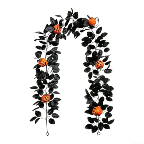 Guirlande gothique 175 cm Noir Fleurs artificielles Hallowee