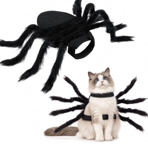 LCUHAVA Costume Araignée Halloween pour Chien et Chat en Pel