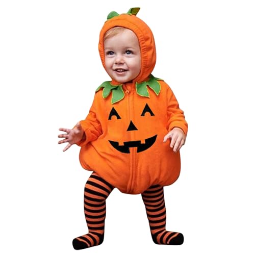 2 Pièces Deguisement Halloween Bebe, Costume Citrouille Bébé