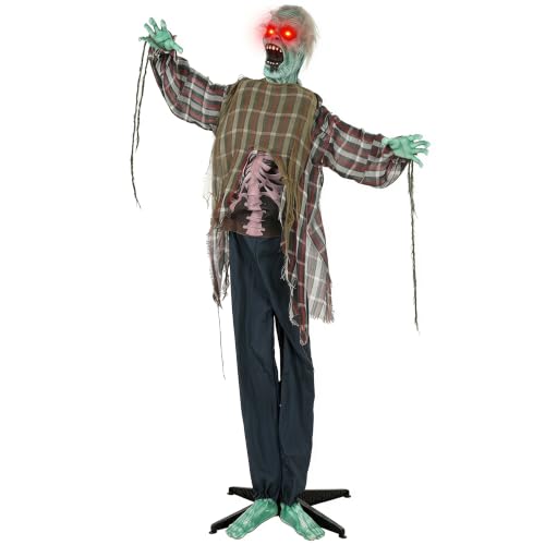 HOMCOM Zombie Animé Halloween 170 cm Taille Réelle Décoratio
