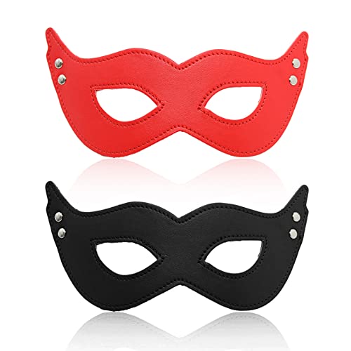 Masque Bal Masqué, Pu Masque en Cuir Avec Corde éLastique Ma