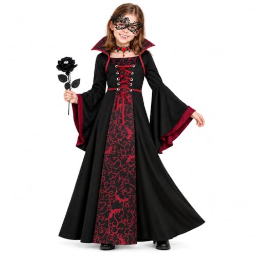 Déguisement Vampire Fille Robe Halloween Pour Fille 5 Pièces
